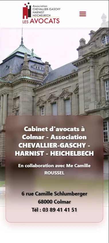 Site Association Chevallier-Gaschy - version mobile