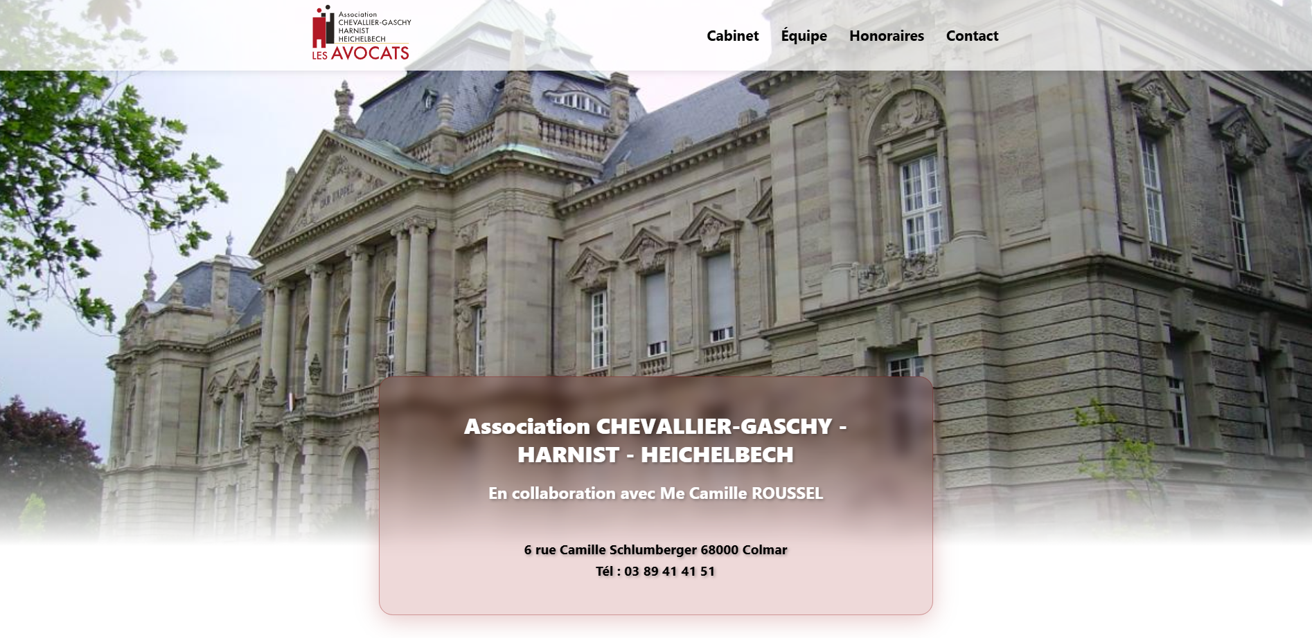 Site Association Chevallier-Gaschy - version desktop