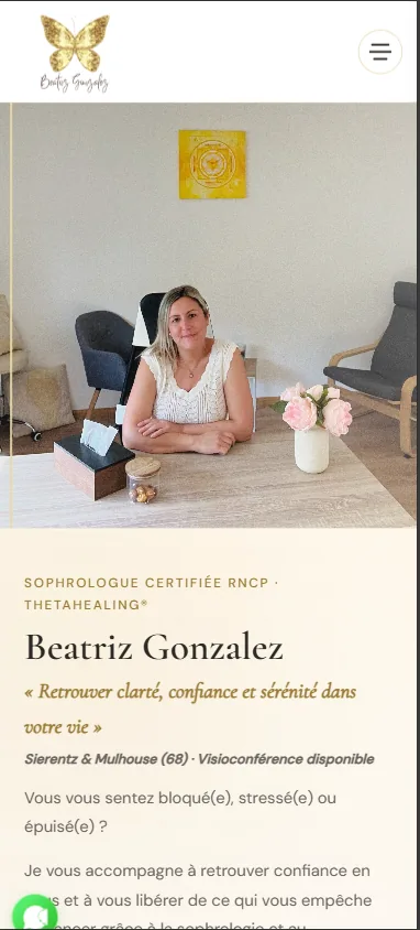 Site Beatriz Gonzalez - version mobile