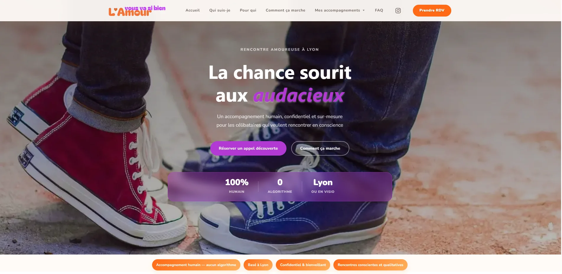 Site L'Amour vous va si bien - version desktop