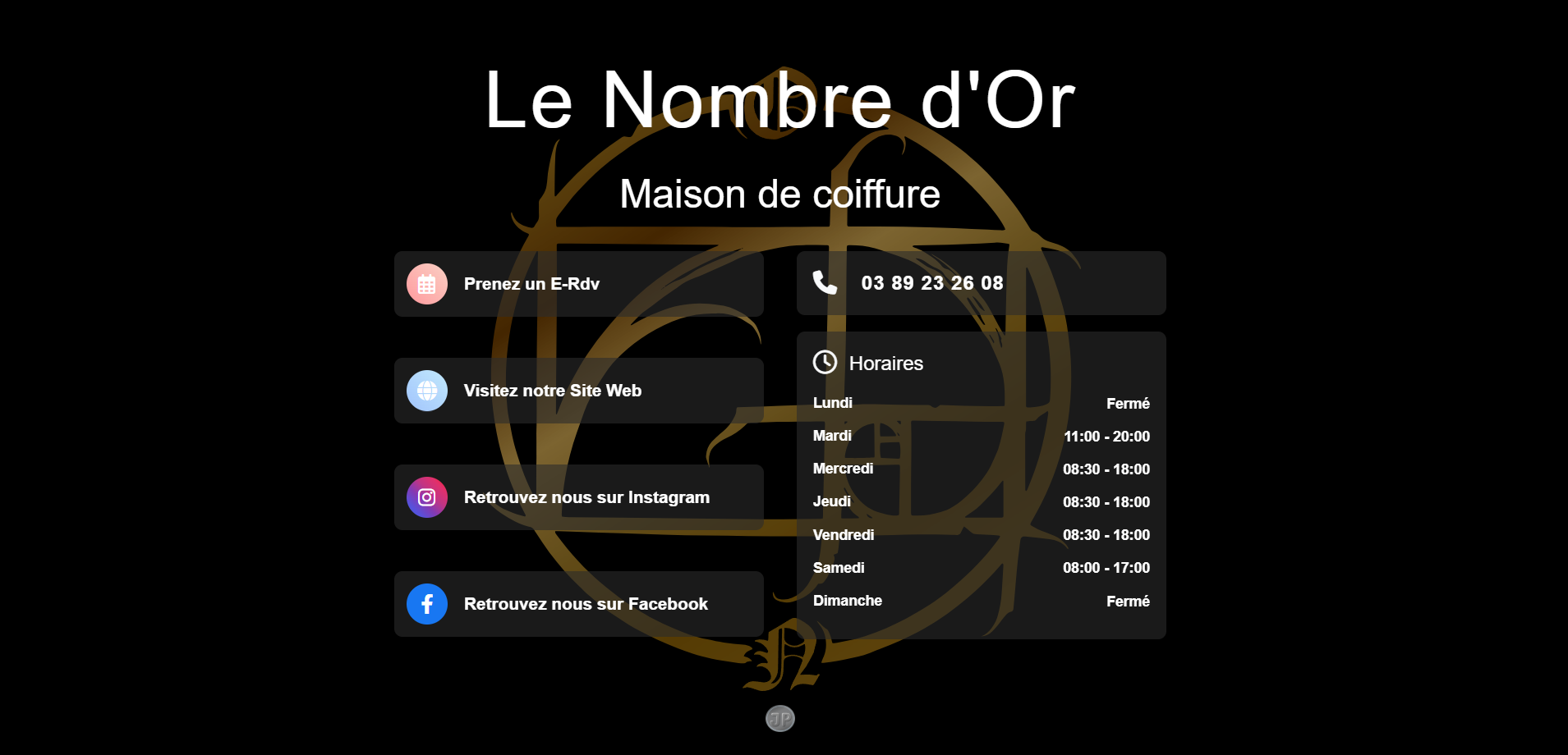Site Le Nombre d'Or - version desktop